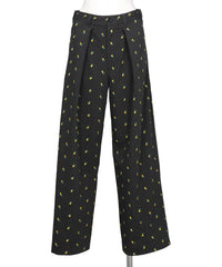 FLOWER EMBROIDERY SLACKS