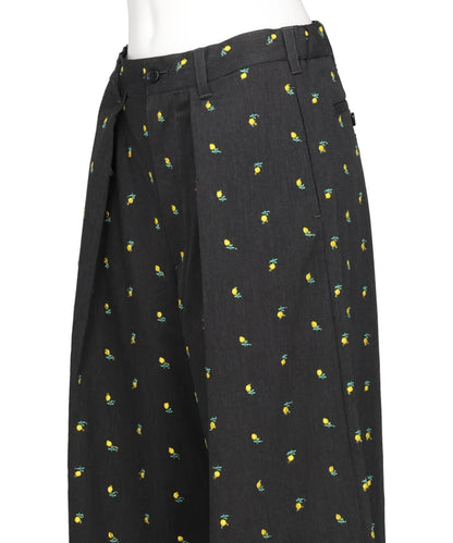 FLOWER EMBROIDERY SLACKS