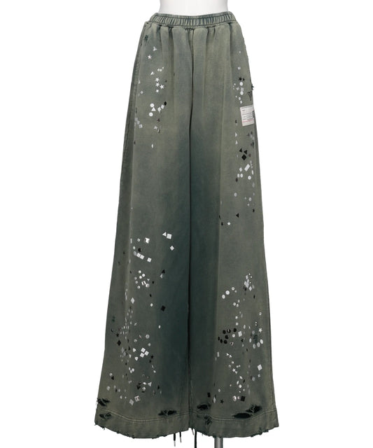 EMBELLISHED SUN FADED PANTS