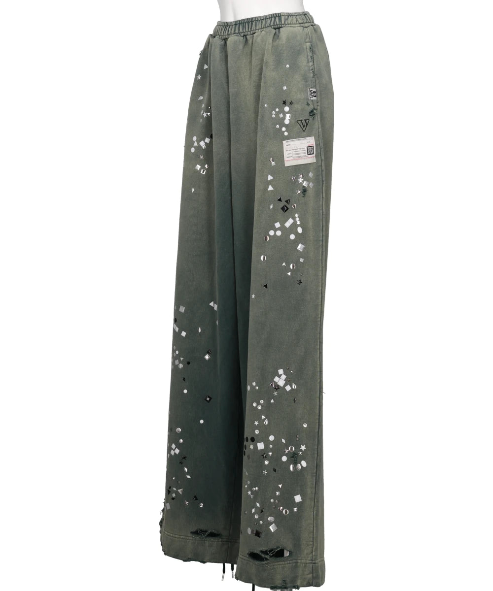 EMBELLISHED SUN FADED PANTS