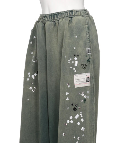 EMBELLISHED SUN FADED PANTS