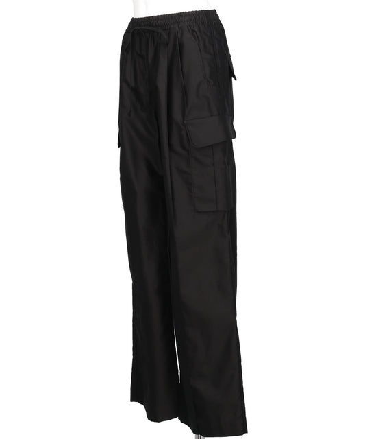 COTTON HIGH WAISTED CARGO TROUSERS