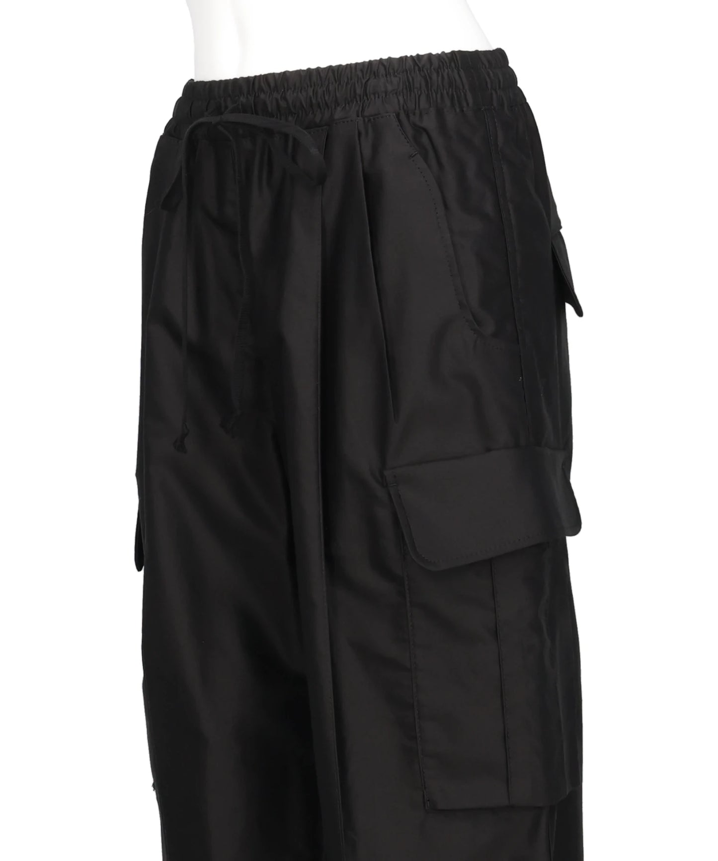 COTTON HIGH WAISTED CARGO TROUSERS