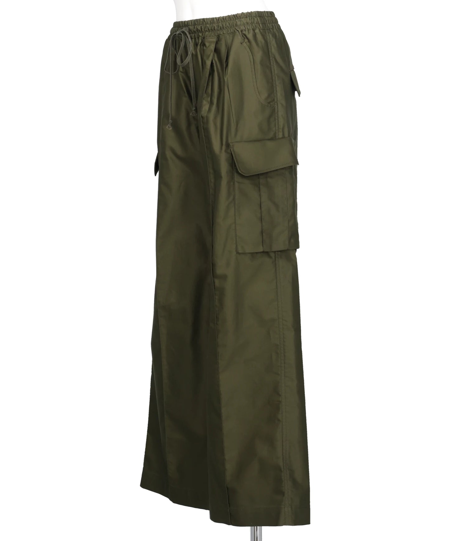 COTTON HIGH WAISTED CARGO TROUSERS