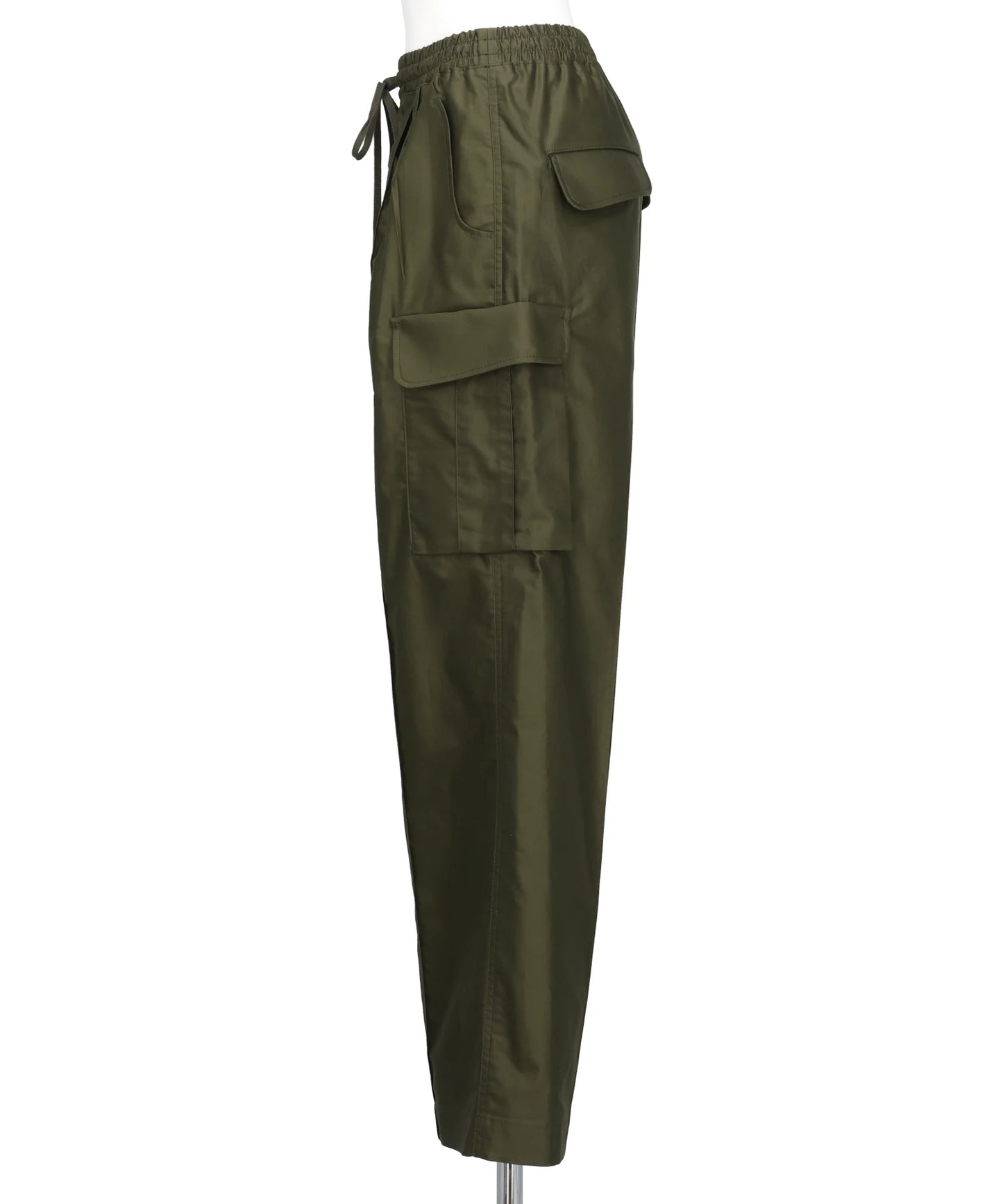 COTTON HIGH WAISTED CARGO TROUSERS
