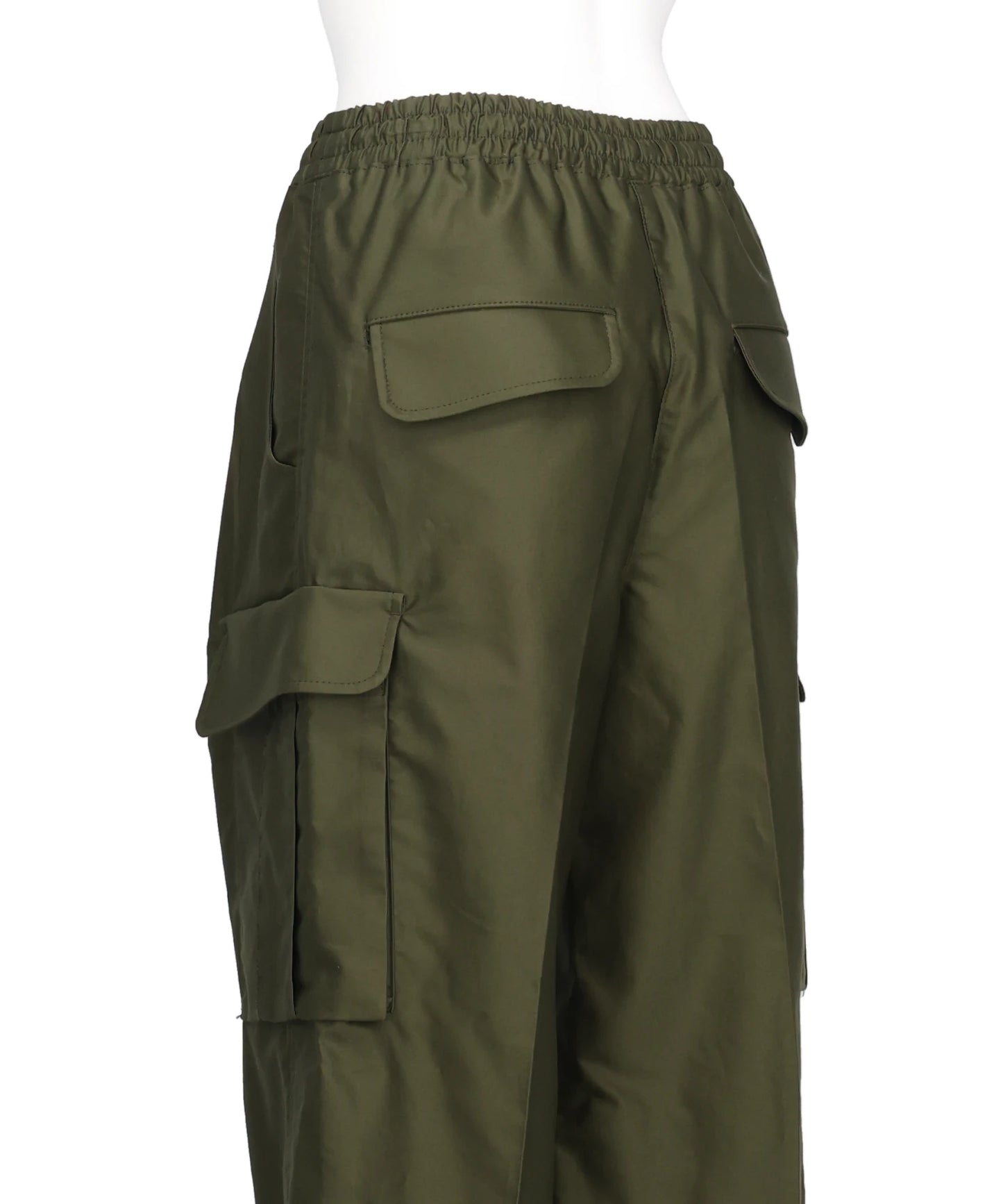 COTTON HIGH WAISTED CARGO TROUSERS