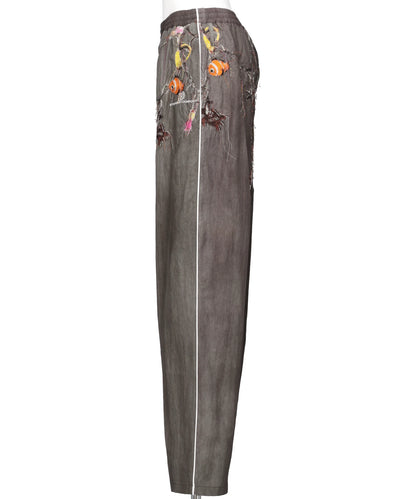 EMBROIDERED CHAIN TRACK PANTS