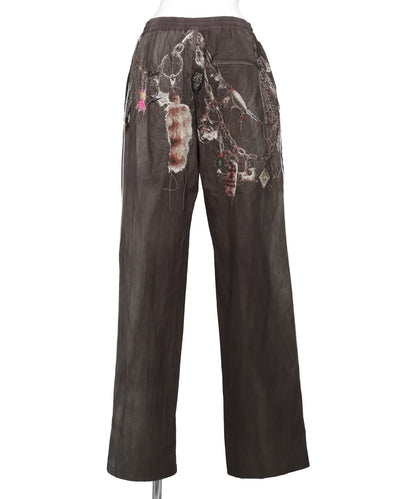 EMBROIDERED CHAIN TRACK PANTS