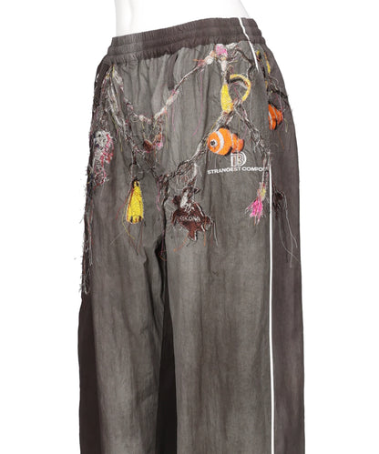 EMBROIDERED CHAIN TRACK PANTS