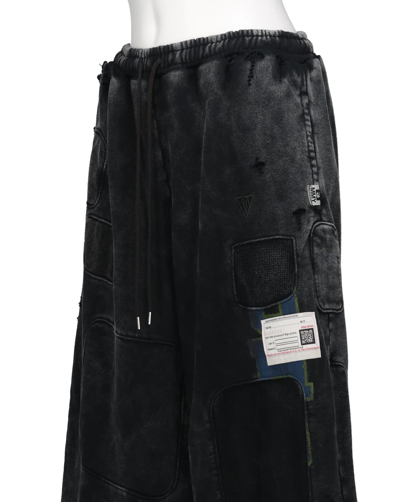 BLEACHED REPAIR SWEAT PANTS
