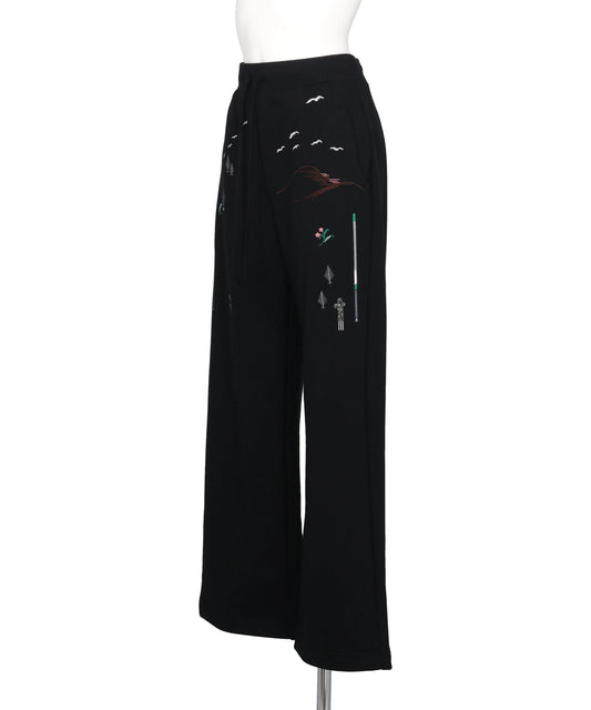 LANDSCAPE EMBROIDERY SWEAT TROUSERS