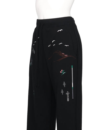 LANDSCAPE EMBROIDERY SWEAT TROUSERS