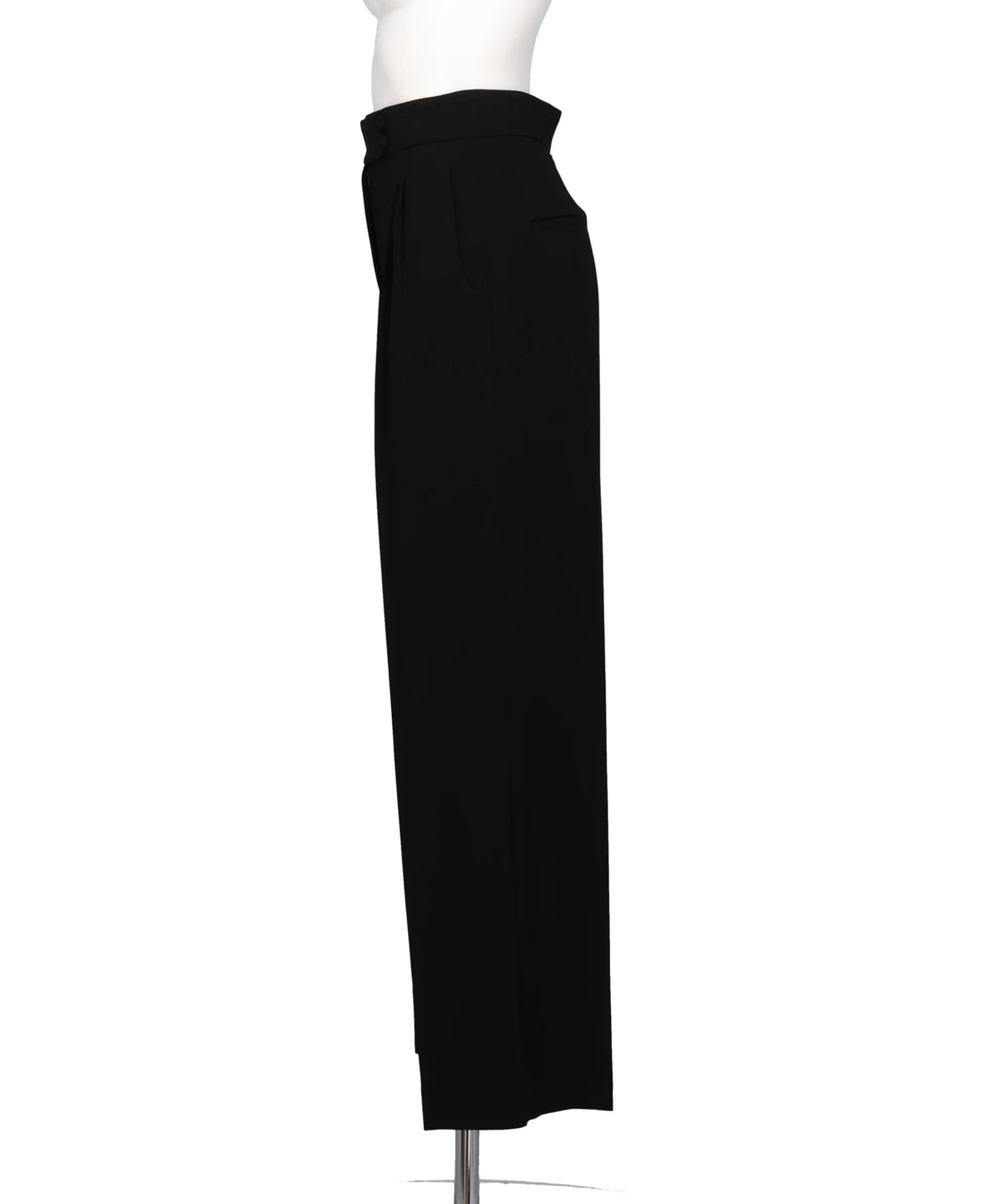 TRIACETATE HIGH-WAISTED TUCKED TROUSERS