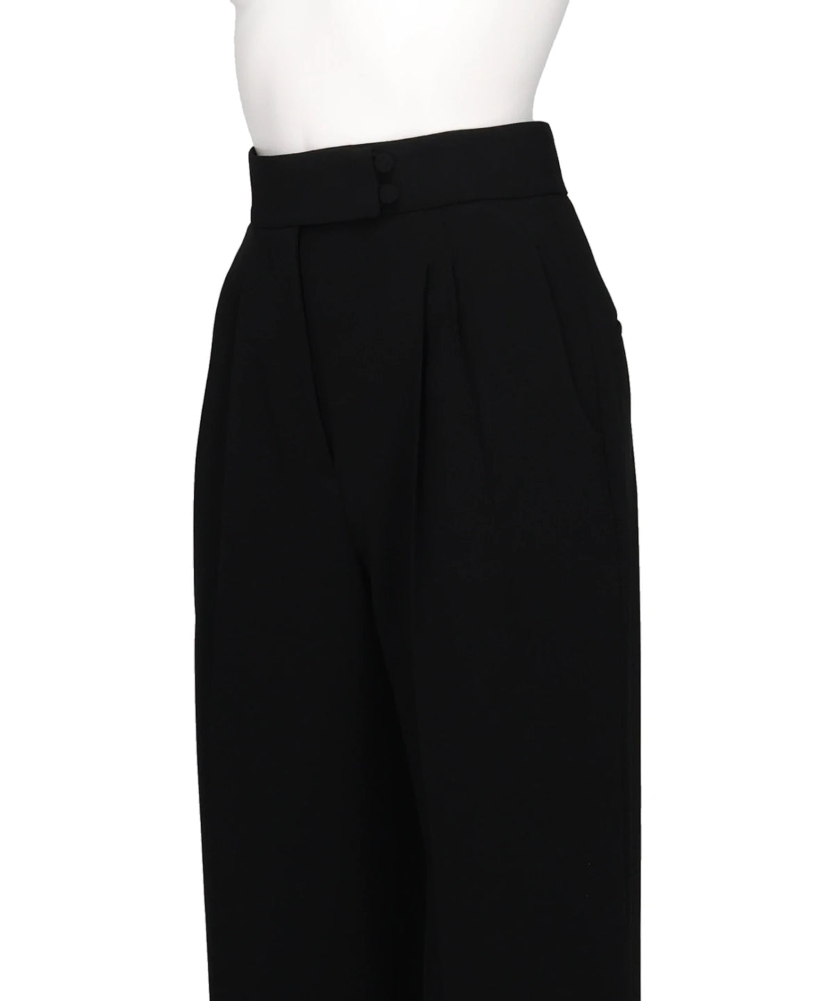 TRIACETATE HIGH-WAISTED TUCKED TROUSERS