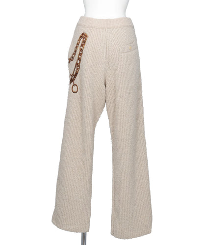 TROMPE L'OEIL EMBROIDERY KNIT PANTS