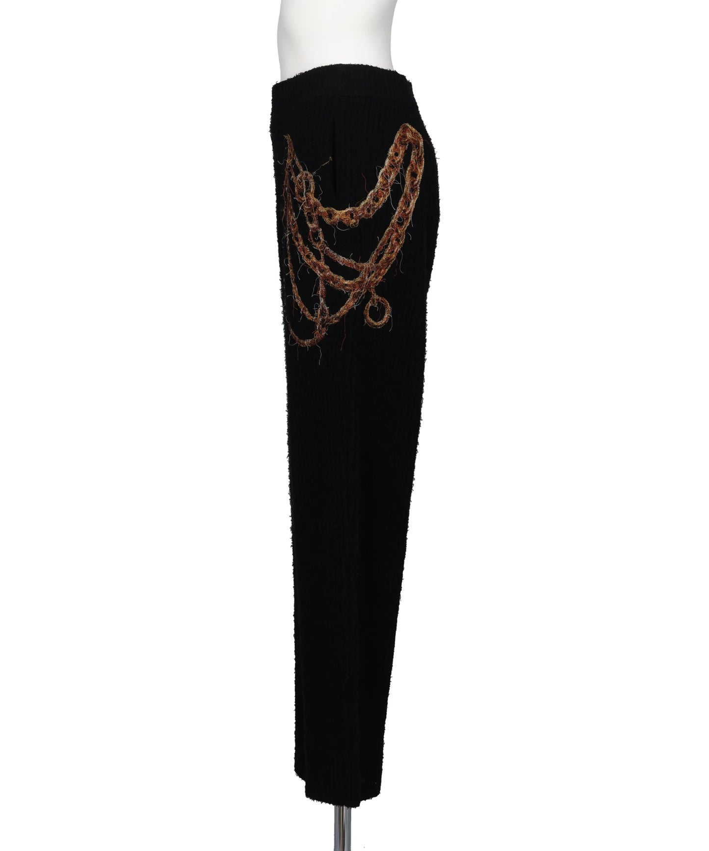TROMPE L'OEIL EMBROIDERY KNIT PANTS