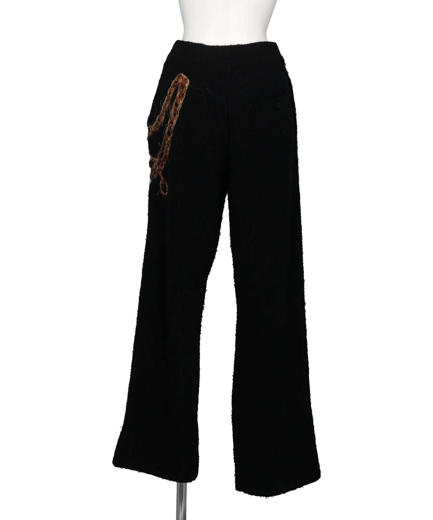 TROMPE L'OEIL EMBROIDERY KNIT PANTS