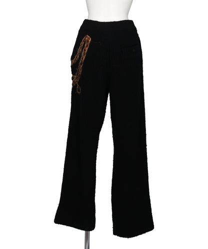 TROMPE L'OEIL EMBROIDERY KNIT PANTS