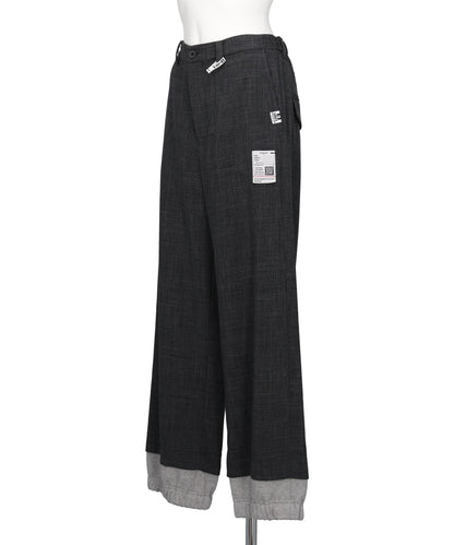 LAYERED HEM HOUNDSTOOTH PANTS