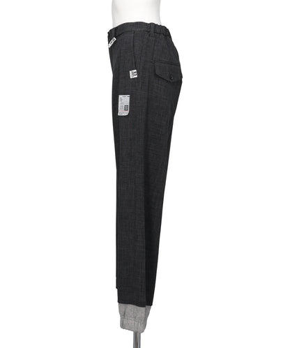 LAYERED HEM HOUNDSTOOTH PANTS