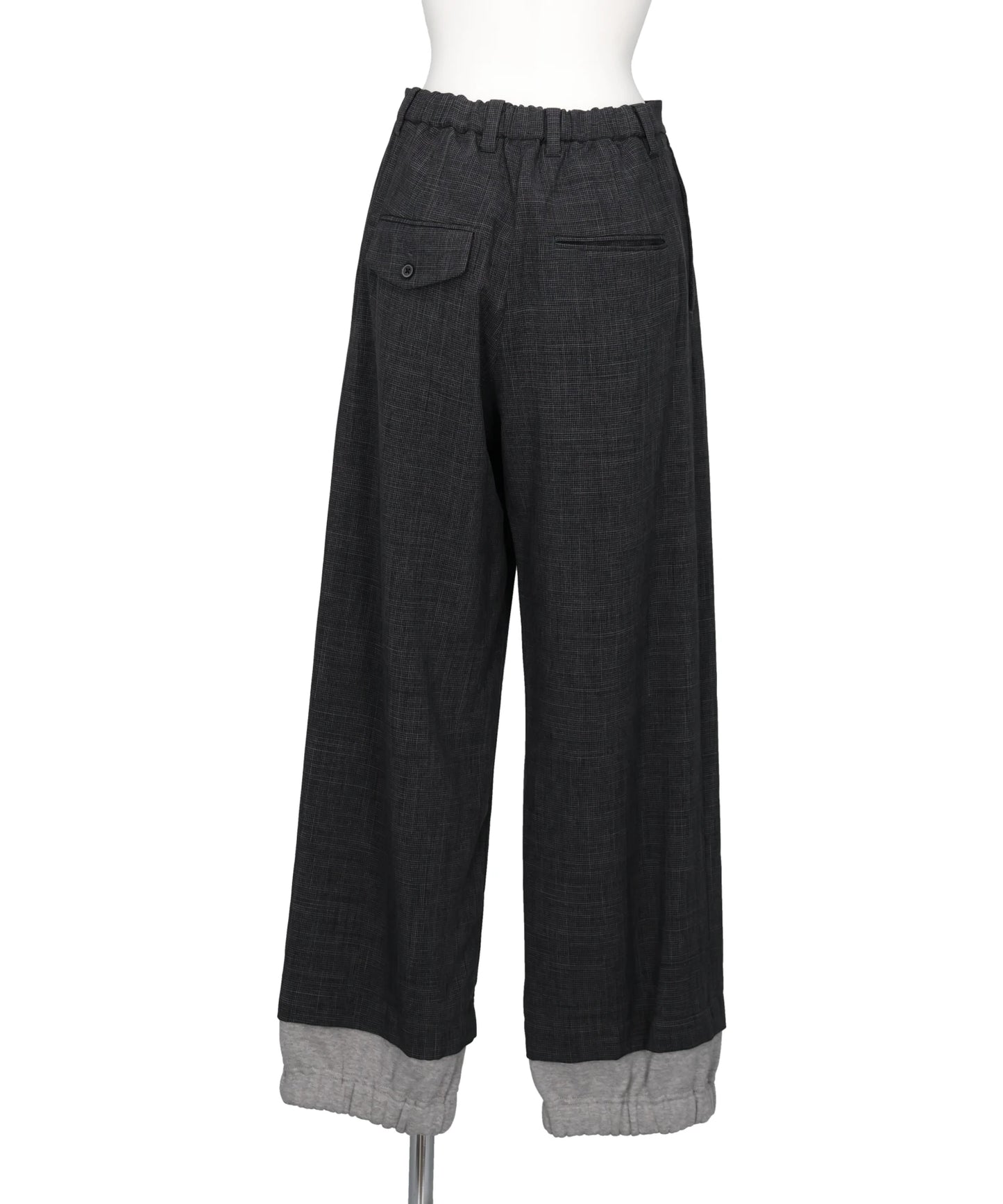LAYERED HEM HOUNDSTOOTH PANTS