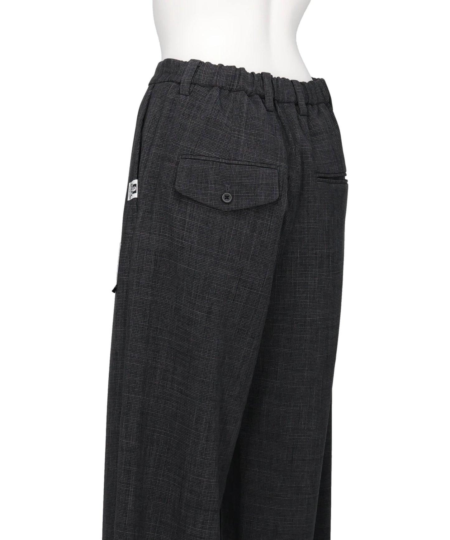 LAYERED HEM HOUNDSTOOTH PANTS