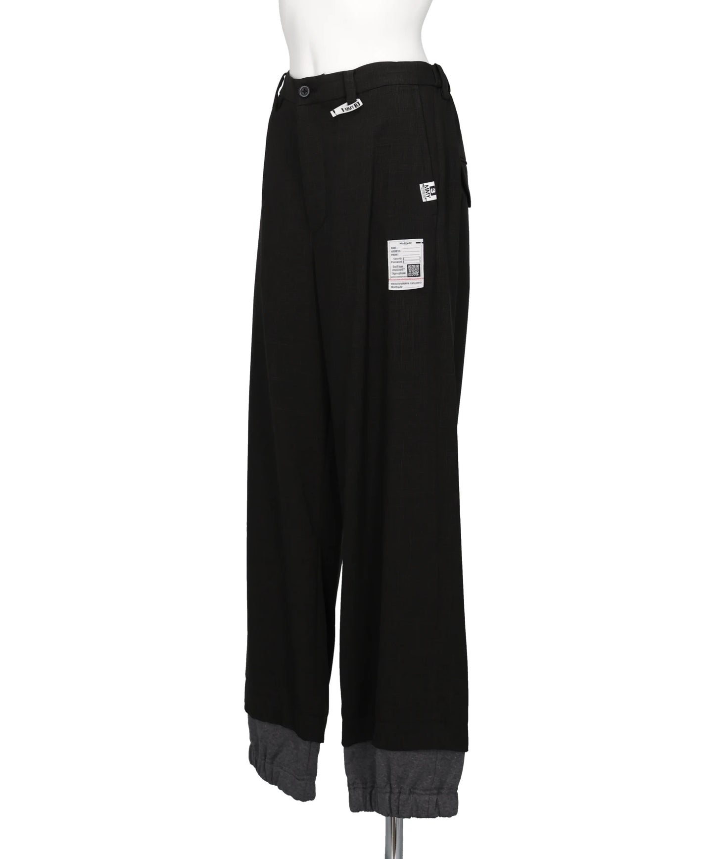 LAYERED HEM HOUNDSTOOTH PANTS