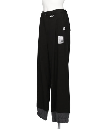 LAYERED HEM HOUNDSTOOTH PANTS