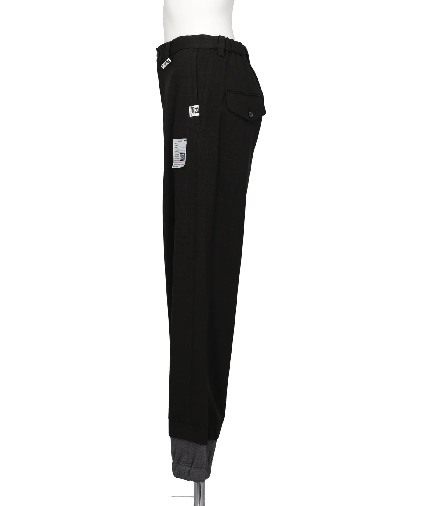 LAYERED HEM HOUNDSTOOTH PANTS