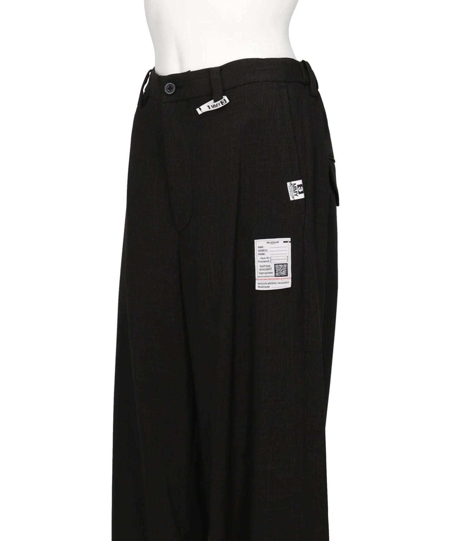 LAYERED HEM HOUNDSTOOTH PANTS