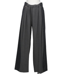 AKIKOAOKI FLANNEL COMBI TROUSERS