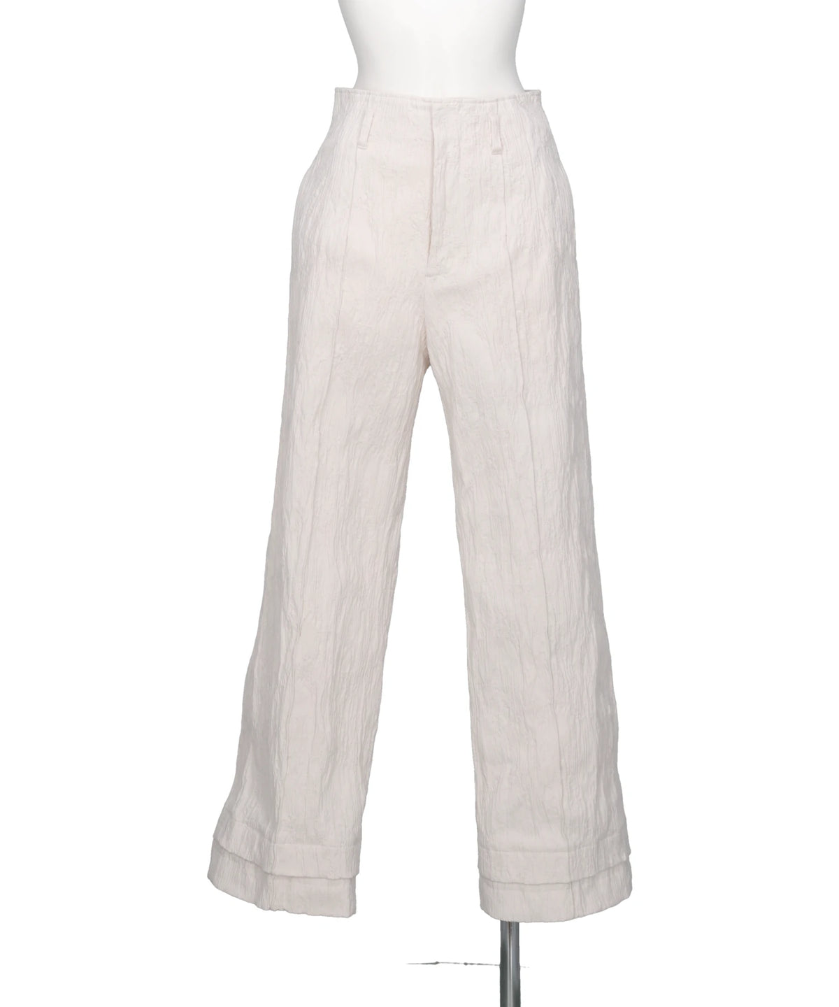mukcyen（ムッシャン）ERODED JACQUARD TROUSERS