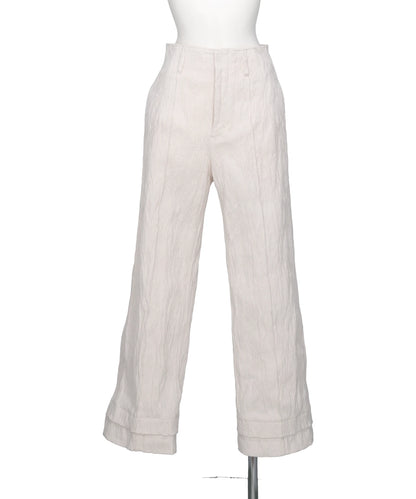 mukcyen（ムッシャン）ERODED JACQUARD TROUSERS