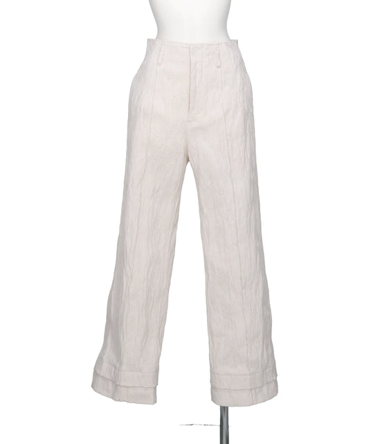 mukcyen（ムッシャン）ERODED JACQUARD TROUSERS