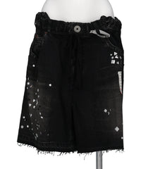 DENIM GATHER SHORTS