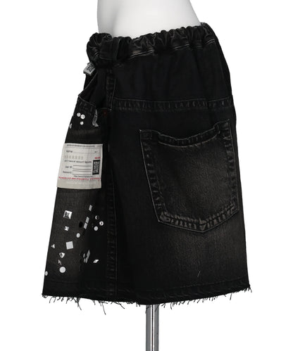 DENIM GATHER SHORTS