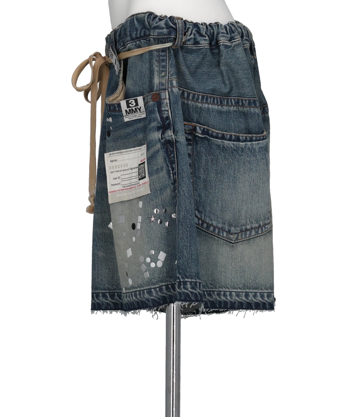 DENIM GATHER SHORTS