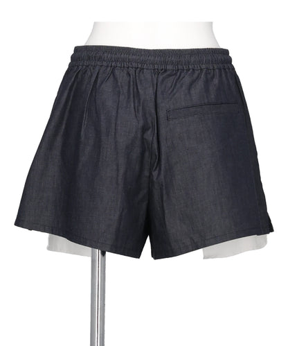 CHERRY TAPE RIBBON HALF PANTS