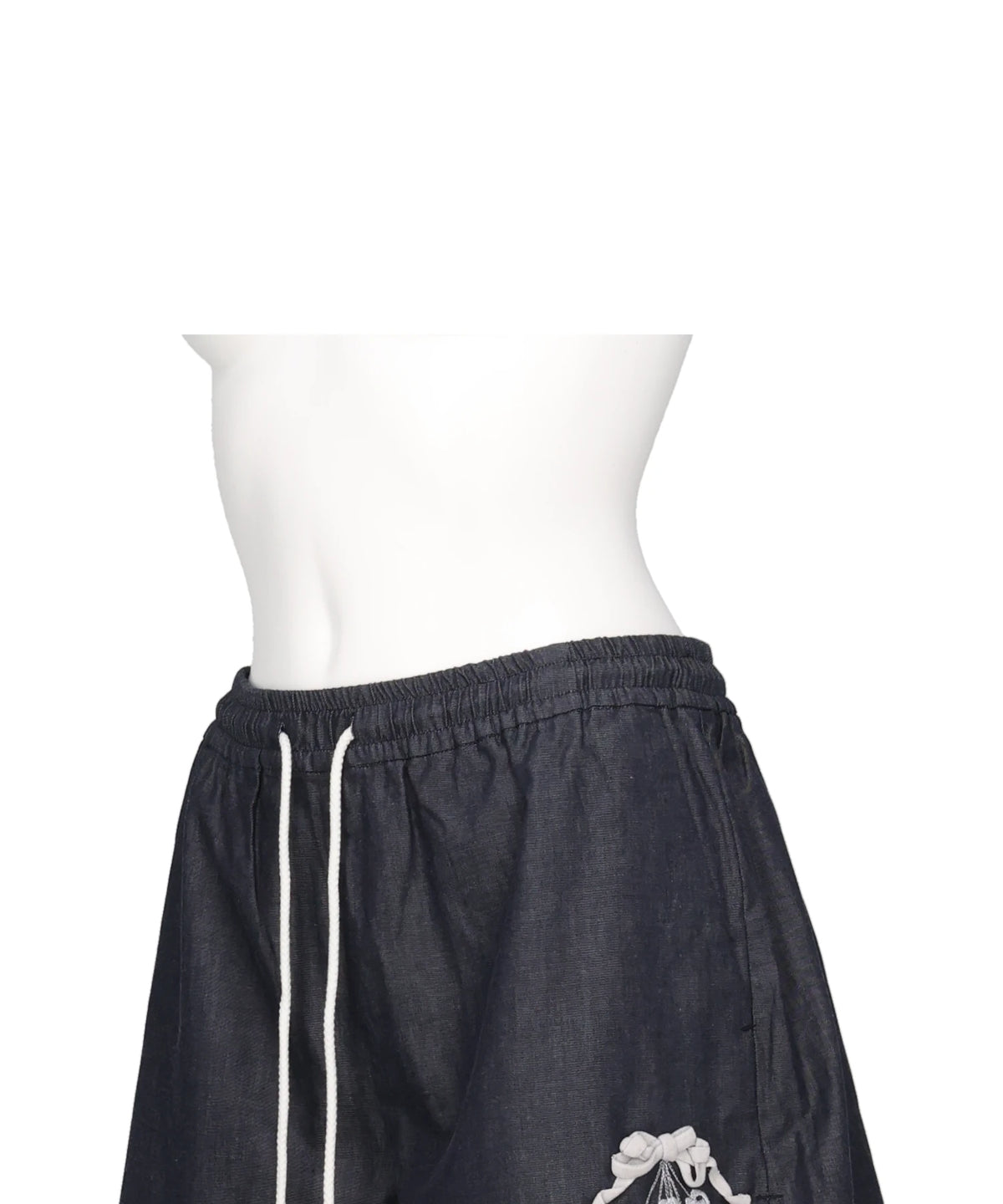 CHERRY TAPE RIBBON HALF PANTS
