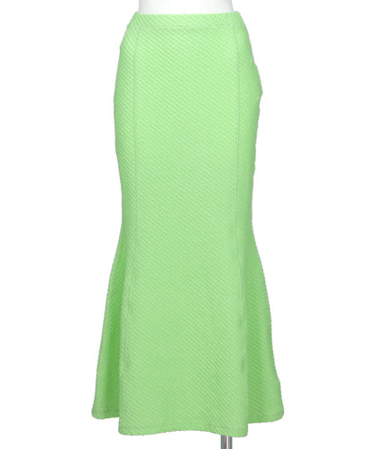 SHIRRING JERSEY JACQUARD FLARE SKIRT