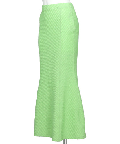 SHIRRING JERSEY JACQUARD FLARE SKIRT