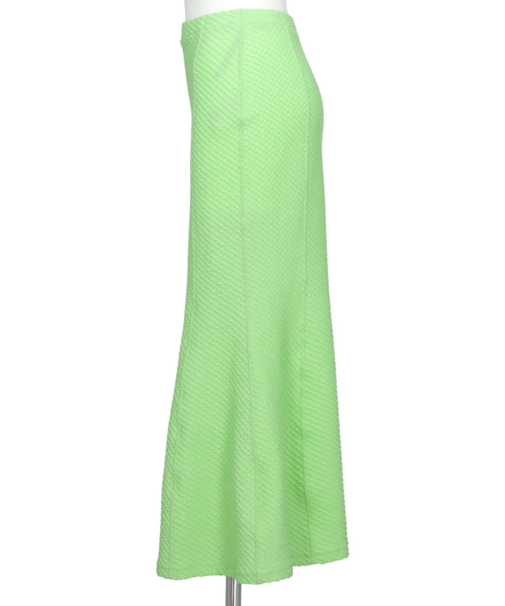 SHIRRING JERSEY JACQUARD FLARE SKIRT