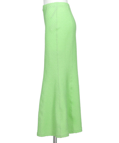 SHIRRING JERSEY JACQUARD FLARE SKIRT