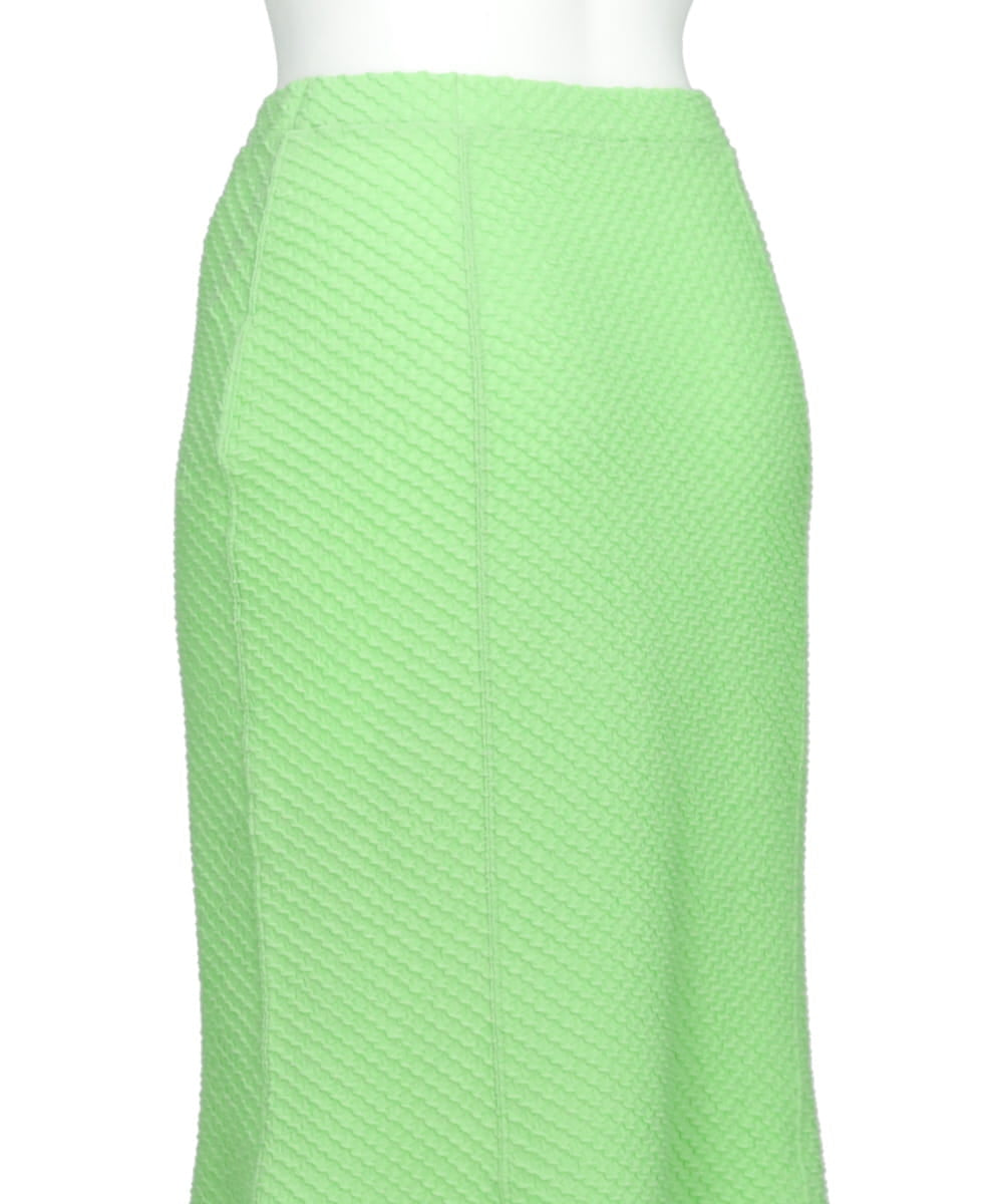 SHIRRING JERSEY JACQUARD FLARE SKIRT