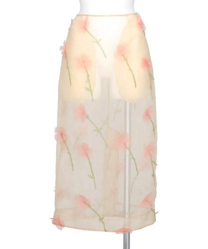 Simone Rocha(シモーンロシャ) SHEER ORGANZA PENCIL SKIRT