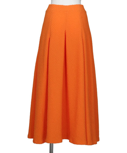 SHIRRING JERSEY JACQUARD FLARE SKIRT