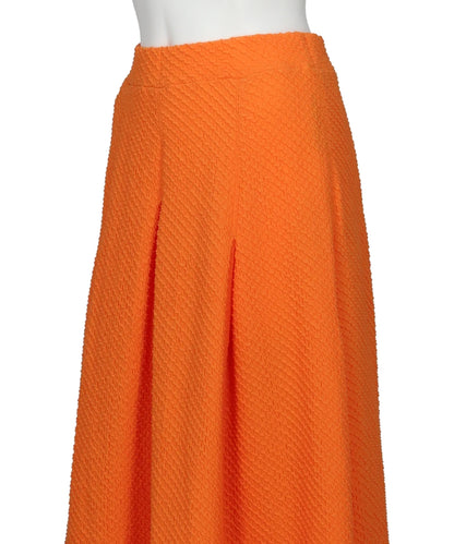 SHIRRING JERSEY JACQUARD FLARE SKIRT