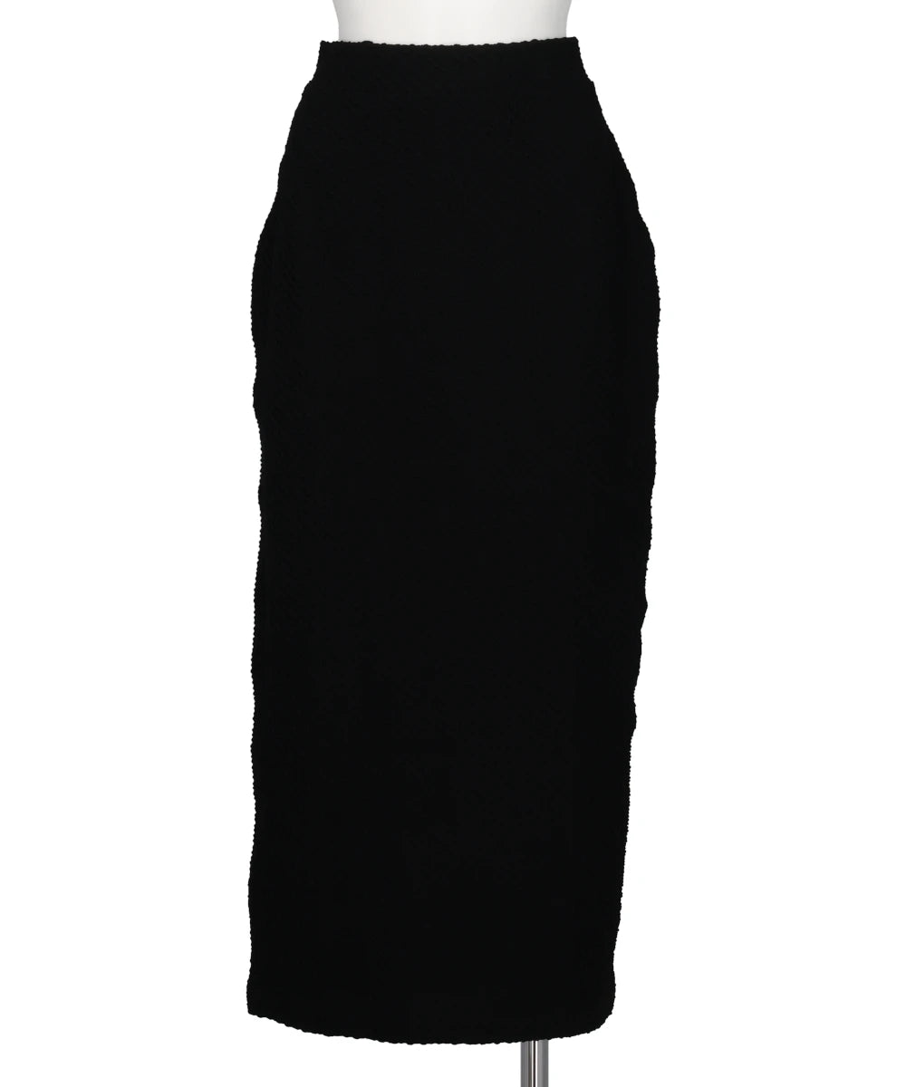 SHIRRING JERSEY JACQUARD PENCIL SKIRT