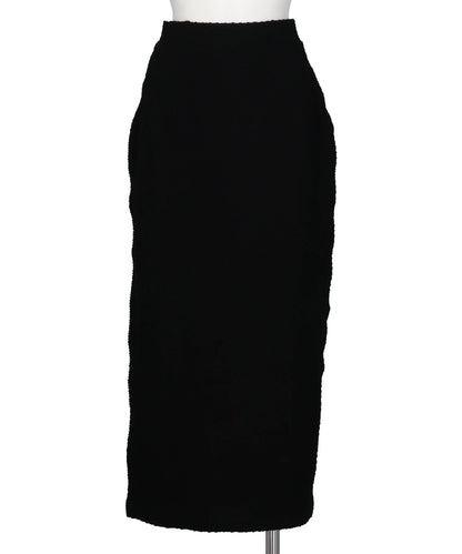 SHIRRING JERSEY JACQUARD PENCIL SKIRT