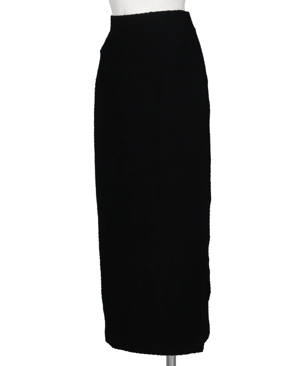 SHIRRING JERSEY JACQUARD PENCIL SKIRT